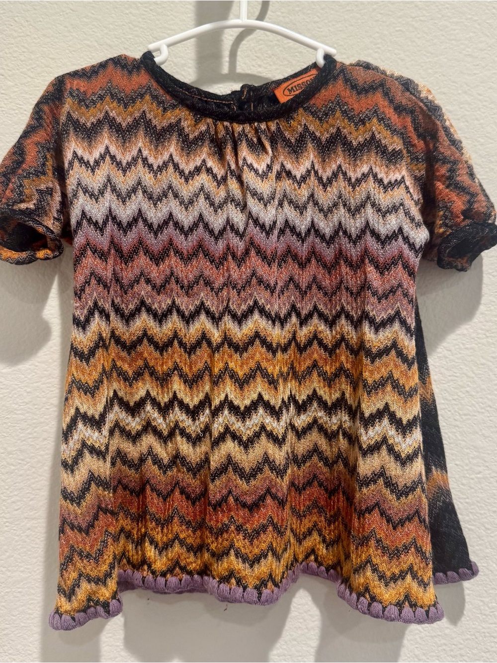 Authentic MISSONI Zigzag Knit Baby Top/Tunic (Fits 18M-2T)